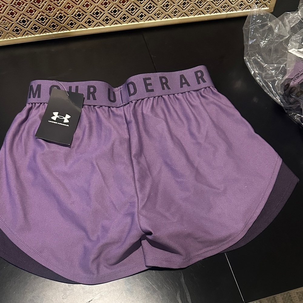 Under Armour Women's Athletic Shorts in Purple - Picture 3 of 3